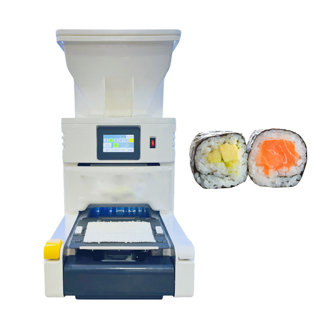 AM QDMECH Machine &agrave; rouler les sushis automatique avec &eacute;cran tactile couleur et taille r&eacute;glable