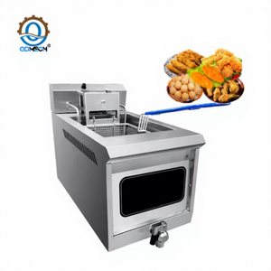  Fritadeira autom&aacute;tica de bancada comercial de alto desempenho com v&aacute;lvula de drenagem de &oacute;leo
