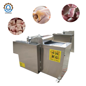M&aacute;quina de corte de cubos de carne em a&ccedil;o inoxid&aacute;vel
